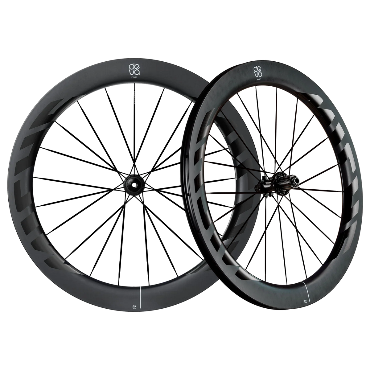 Pár kolies MICHE DEVA RD 62 Tubeless Ready (Center Lock), čierne