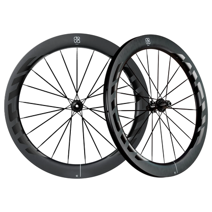 Pár kolies MICHE DEVA RD 62 Tubeless Ready (Center Lock), čierne