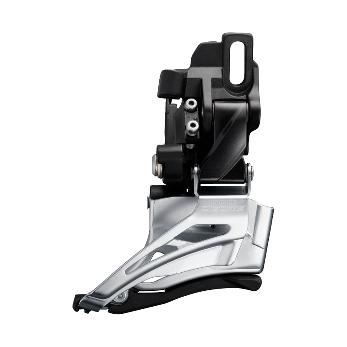 SHIMANO DEORE Umwerfer FD-M6025-D, 10-fach — Ansicht 1 auf weißem Hintergrund