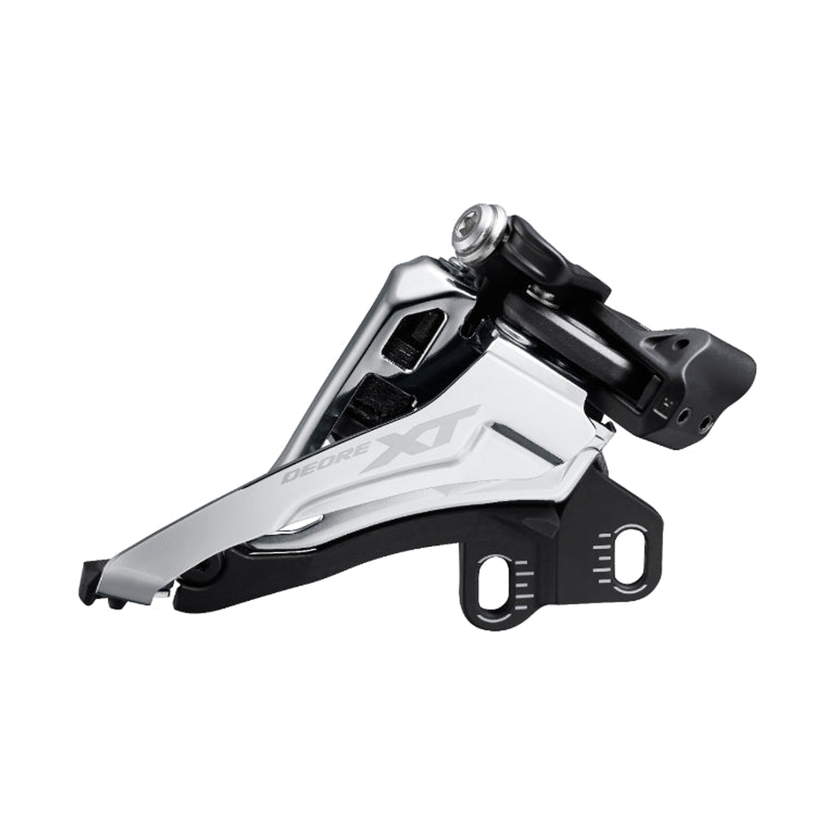 SHIMANO XT Umwerfer FD-M8100-E, 12-fach — Ansicht 1 auf weißem Hintergrund