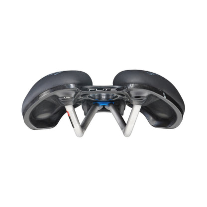 Selim SELLE ITALIA FLITE BOOST SUPERFLOW ENDURANCE L com carris Ti 316, preto — vista traseira
