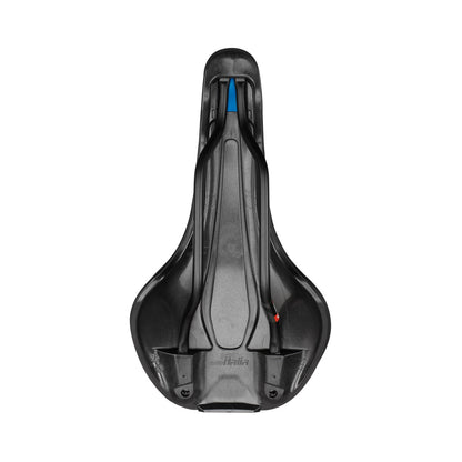 Selim SELLE ITALIA FLITE BOOST TM S com carris de manganês preto — vista inferior e carris de manganês