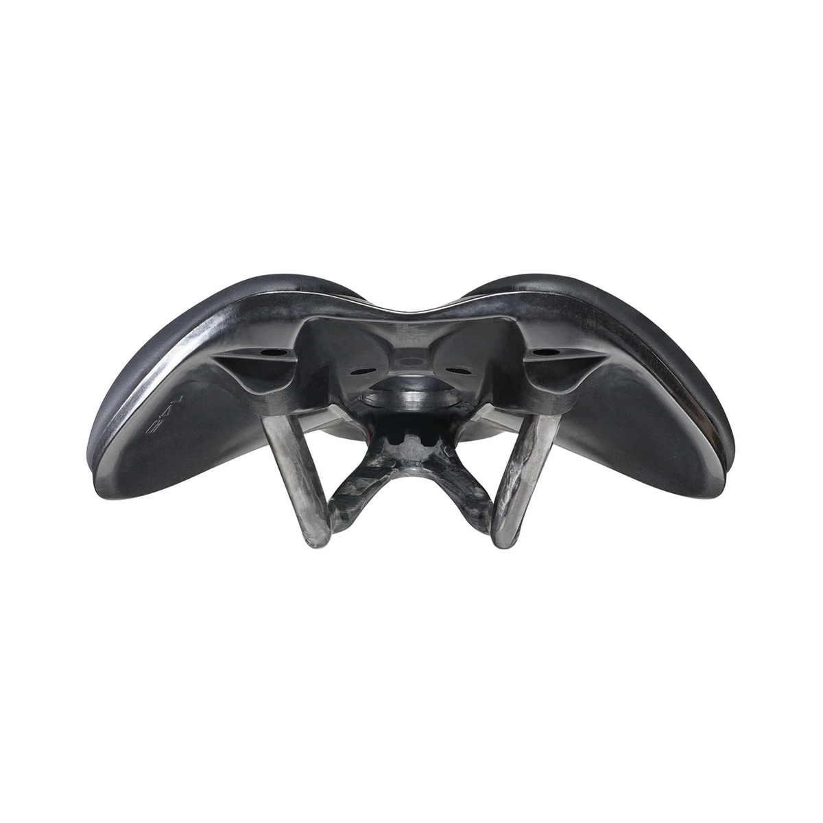 Sillín SELLE ITALIA NOVUS EVO BOOST SUPERFLOW L KIT CARBONIO L con raíles de carbono negro — vista trasera