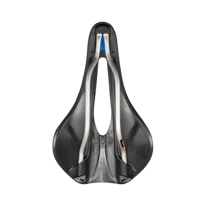 Selim SELLE ITALIA NOVUS EVO BOOST SUPERFLOW L com carris Ti316 preto/cinzento — vista inferior