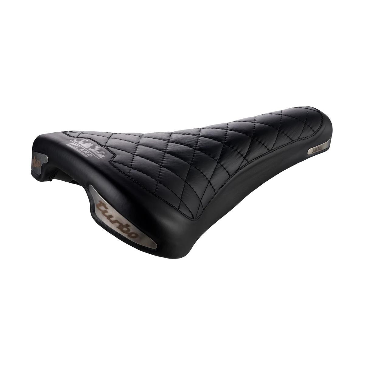 Selim SELLE ITALIA TURBO BONNIE com carris de manganês preto — vista a três quartos
