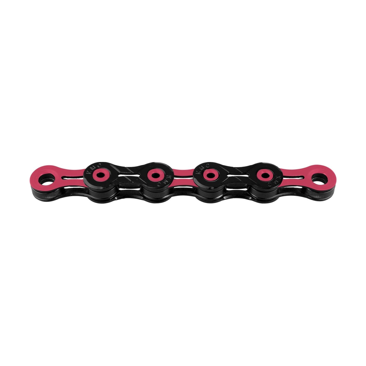 KMC 11-speed ketting DLC11 zwart/roze — productfoto op witte achtergrond