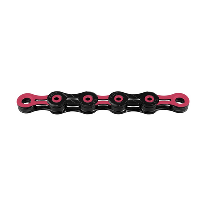KMC 11-speed ketting DLC11 zwart/roze — productfoto op witte achtergrond