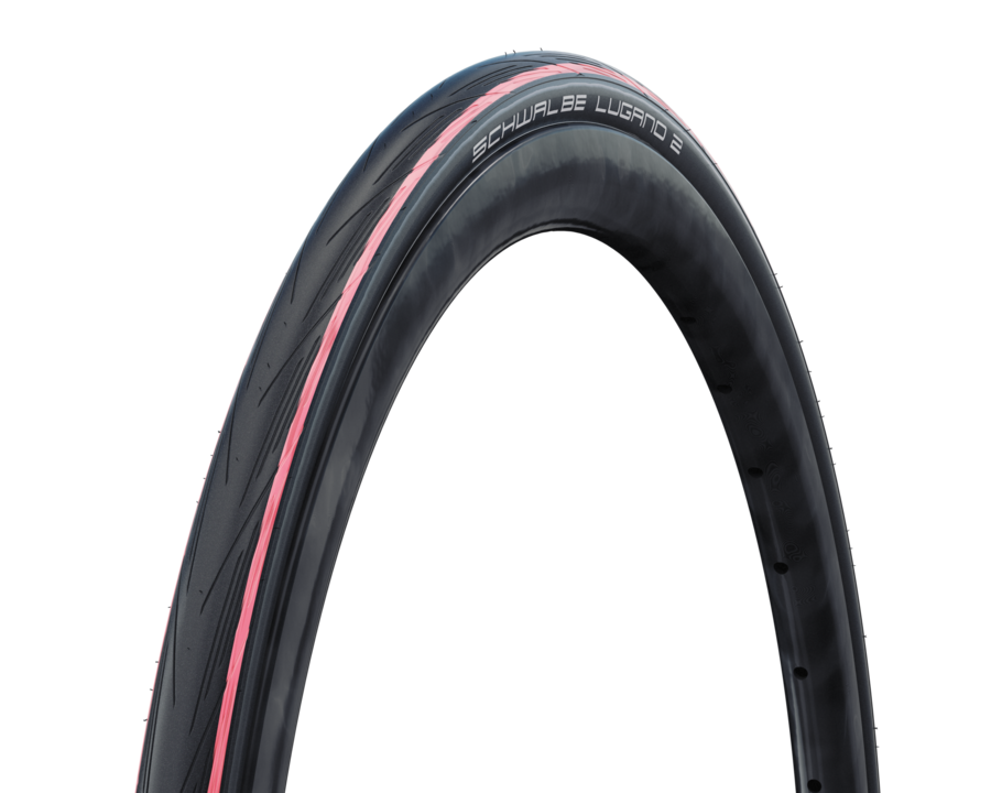 Opona SCHWALBE LUGANO II 700c K-Guard TubeType czerwona — widok produktu na białym tle