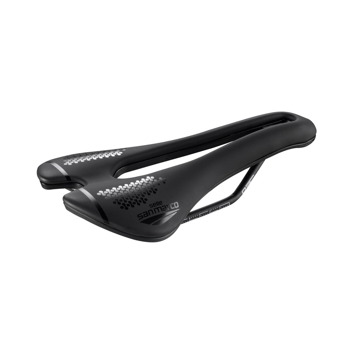 Selle SAN MARCO ASPIDE SHORT OPEN-FIT DYNAMIC NARROW Rails Manganèse — vue complémentaire