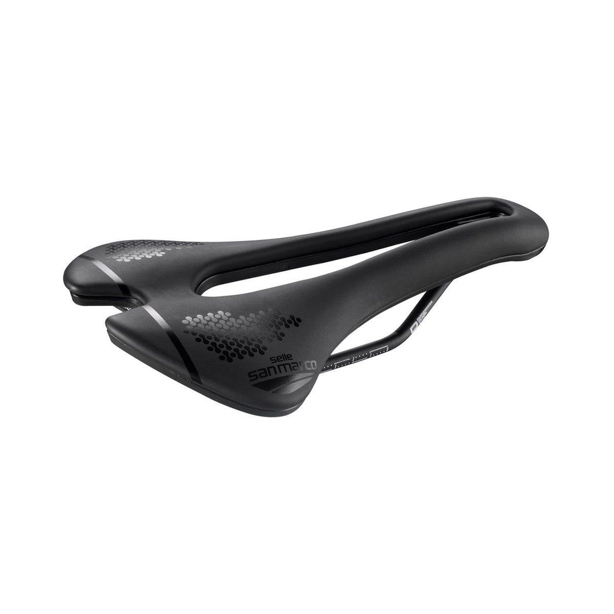 Selle SAN MARCO ASPIDE SHORT OPEN-FIT DYNAMIC WIDE Rails Manganèse — vue complémentaire