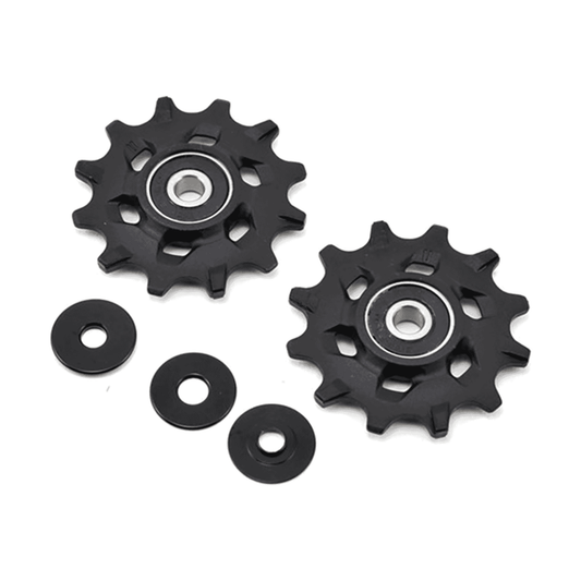 SRAM X01/X01DH/X1/GX/FORCE1/CX1/RIVAL1 X-SYNC 11-speed rear derailleur jockey wheels (x2) — parts on a white background
