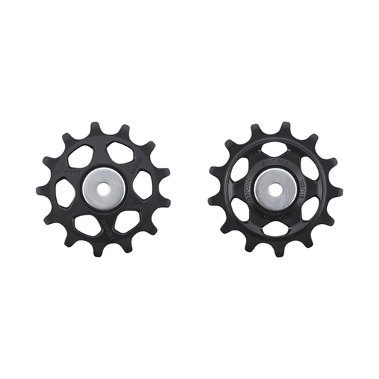 SHIMANO RD-M5100/M5130 10/11-speed rear derailleur jockey wheels — part on a white background