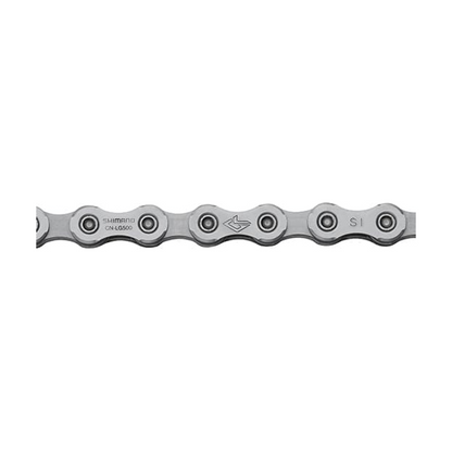 SHIMANO CN-LG500 Linkglide 10/11-speedketting, geschikt voor e-bikes — productfoto tegen een witte achtergrond