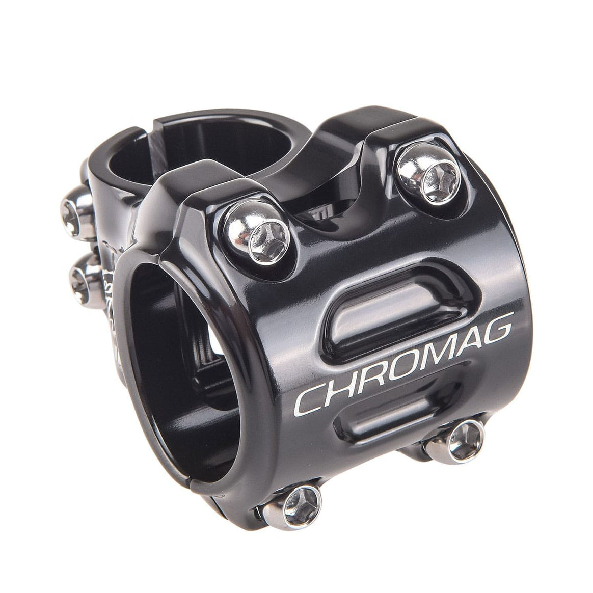 Wspornik kierownicy CHROMAG HIFI V2 0° czarny — widok główny na białym tle