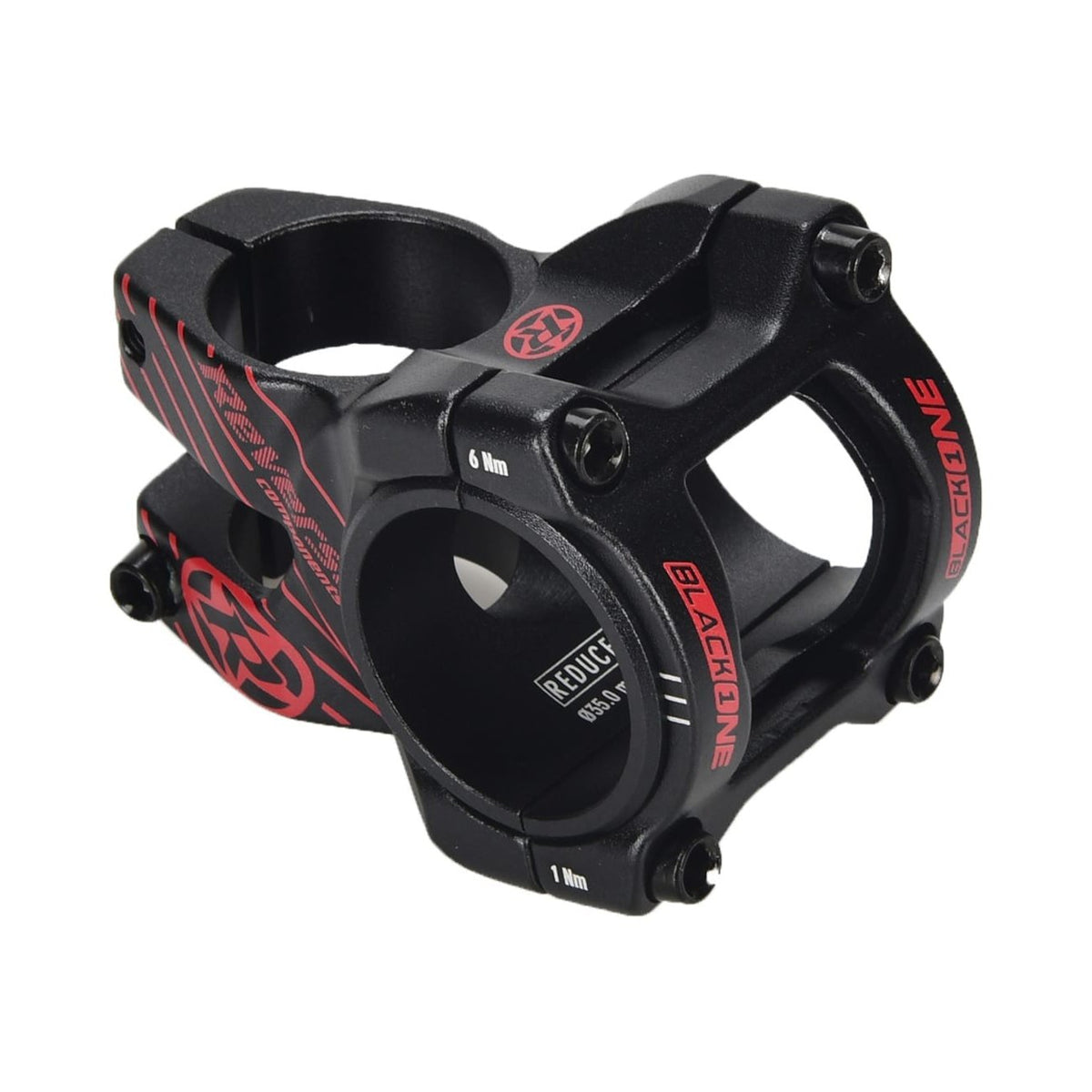 Mostek REVERSE COMPONENTS BLACK ONE D-2 czarno-czerwony — widok główny na białym tle