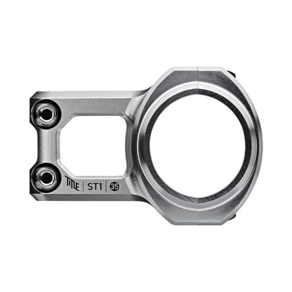 Attacco manubrio TITLE ST1 cromato — vista laterale su sfondo bianco