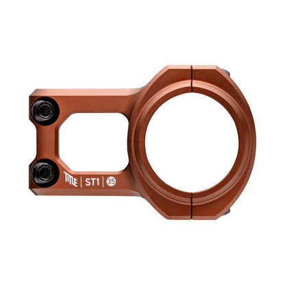 Attacco manubrio TITLE ST1 bronzo — vista laterale su sfondo bianco