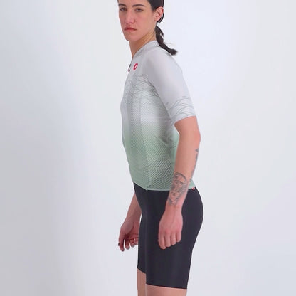 CASTELLI CLIMBER'S 2.0 W Naisten Lyhythihainen Paita Harmaa/Vihreä
