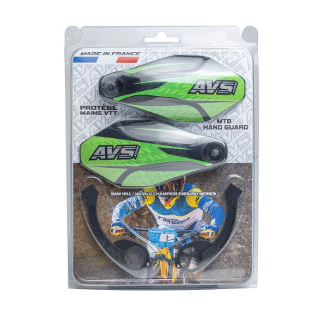 Protège Mains AVS KIT DECO Patte Alu Noir/Vert