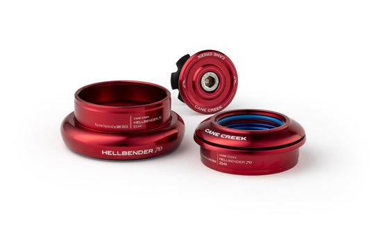 Serie sterzo semi-integrata/esterna conica CANE CREEK Hellbender 70 1"1/8-1.5" ZS44/EC44 rossa