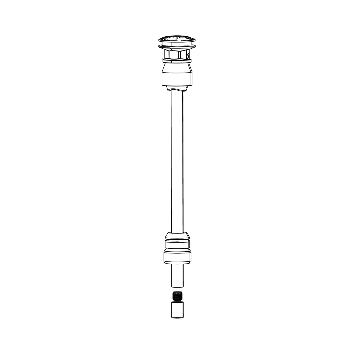 Kit de eixo da mola pneumática DEBONAIR ROCKSHOX 100 mm-29" (35 mm) para SID C1 (2021) — ilustração técnica