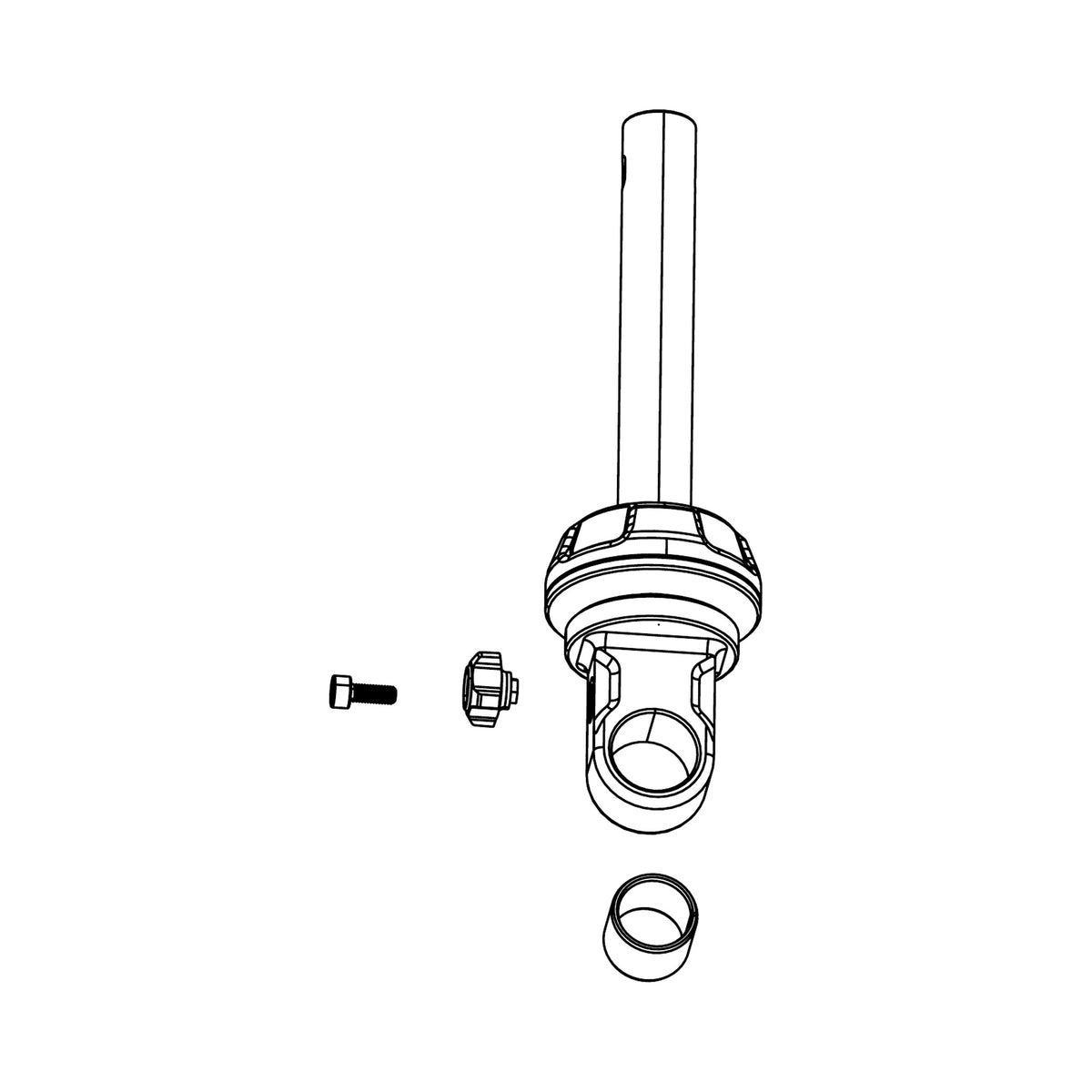 Zostava piestnice tlmiča ROCKSHOX SUPER DELUXE COIL A1-A2 — technická ilustrácia