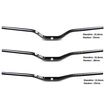 Kierownica SB3 KROMA Rise 55mm 780mm Czarna/Zielona