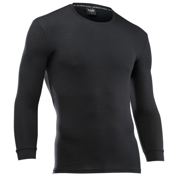 Spodné tričko NORTHWAVE SURFACE MERINO s dlhým rukávom, čierne