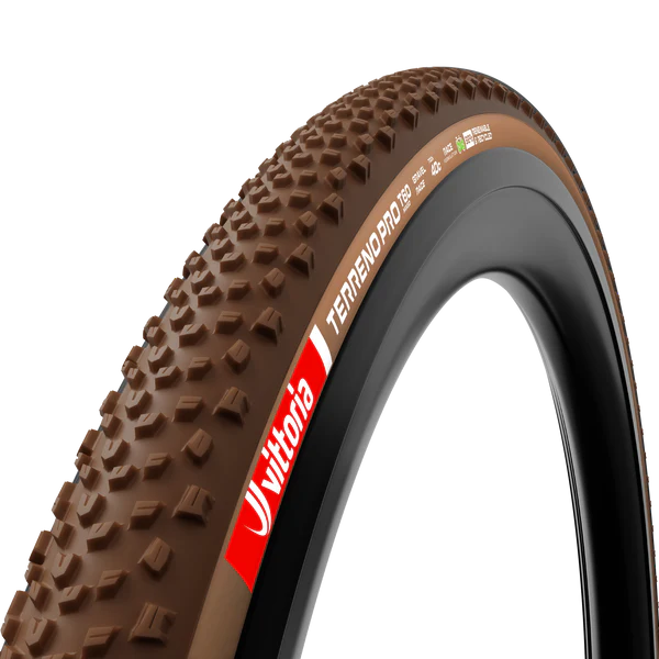Pneu VITTORIA TERRENO PRO T60 Mixed Gravel Race 700x35c Tubeless Ready Souple Marron
