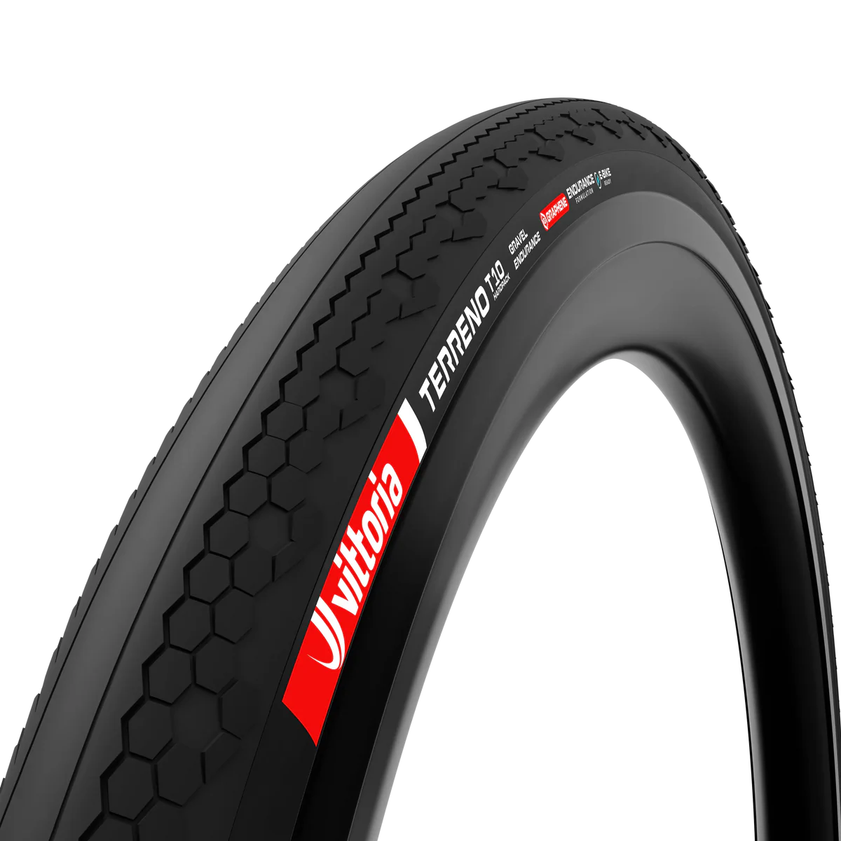 VITTORIA TERRENO T10 Gravel Endurance HARDPACK 700x37c Gravel Endurance Tubeless Ready Soft Sort-dæk