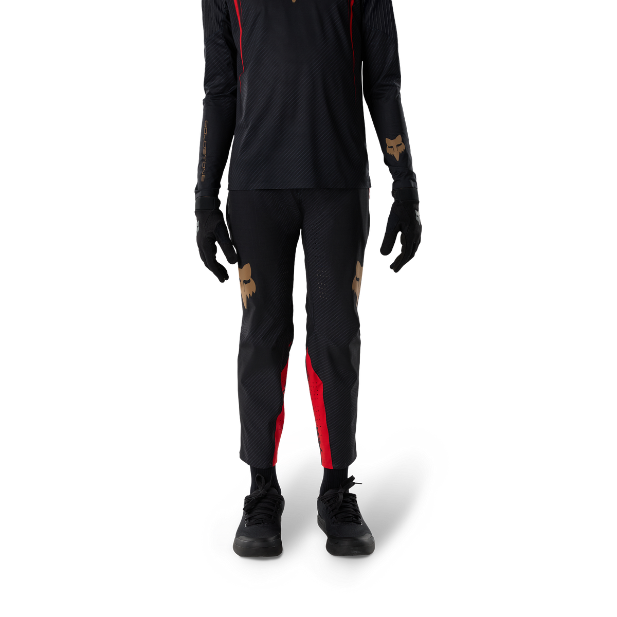 Pantaloni FOX FLEXAIR GOLDSTONE SE pentru juniori, negri – imaginea 3